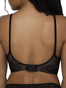 SA1451 SMART & SEXY WOMEN SMOOTH LACE BRALETTE - SIZE: WOMEN M - BLACK - Brand New