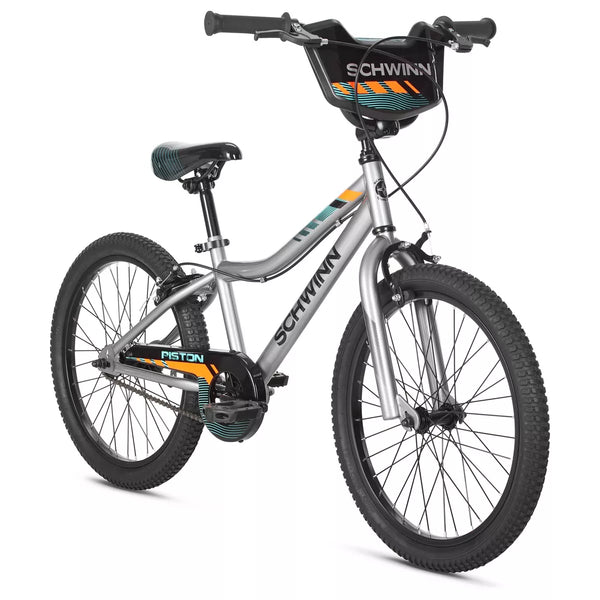 SCHWINN PISTON 20" BMX BIKE STEP OVER YOUTH BIKE - SILVER - Like New