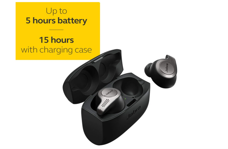 Jabra Elite 65t Earbuds True Wireless Earbuds 100-99000000-02 - Titanium Black Like New