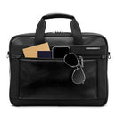 SAMSUNG EXECUTIVE LEATHER BRIEF LAPTOP BAG WITH 15.6" COMPUTER POCKET - BLACK - Brand New