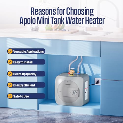 WESTINGHOUSE APOLO CLASSIC 1.3 GAL. POINT OF USE 1440W ELEMENT MINI-TANK - GREY - Like New
