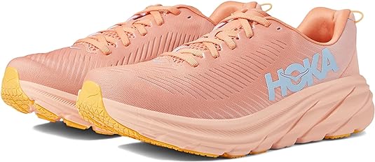 1119396 HOKA ONE ONE RINCON 3 WOMEN'S SHELL CORAL / PEACH PARFAIT SIZE 7.5 - Like New