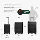 Traveler's Choice Pagosa Hardshell Expandable Luggage Spinner Wheels - Black - Brand New