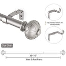 SZXIMU Curtain Rod 1 Inch Single Drapery Rods for Windows 36-72 inch B095WNF67Z - Like New