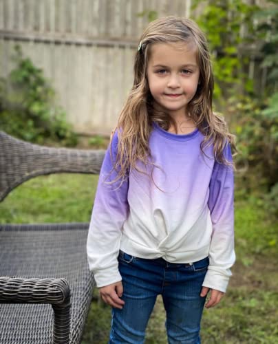 ARSHINER GIRLS CASUAL TWIST FRONT LONG SLEEVE CROP TOPS PULLOVER - SIZE 160 - Brand New