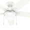 HUNTER FAN 44 Ceiling Fan w/LED Light Kit Pull Chain CC52774 - FRESH WHITE - Like New