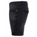GALAXY BY HARVIC BLU ROCK DEMIN MEN’S JEAN SHORTS - SIZE: MEN 34 - BLACK WASH - Brand New