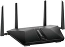 NETGEAR NIGHTHAWK AX5400 WIFI 6 ROUTER ONE YEAR ADVANCED RAX54S-100NAS - BLACK - Like New