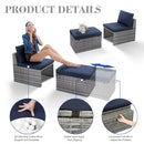 Backyard Expressions 2 Pc. Outdoor Wicker Conversation Chair Set - Like New