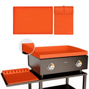 GUSOYO FULL-EDGE 22" BLACKSTONE SILICONE GRIDDLE COVER 16" SPATULA - ORANGE - Like New
