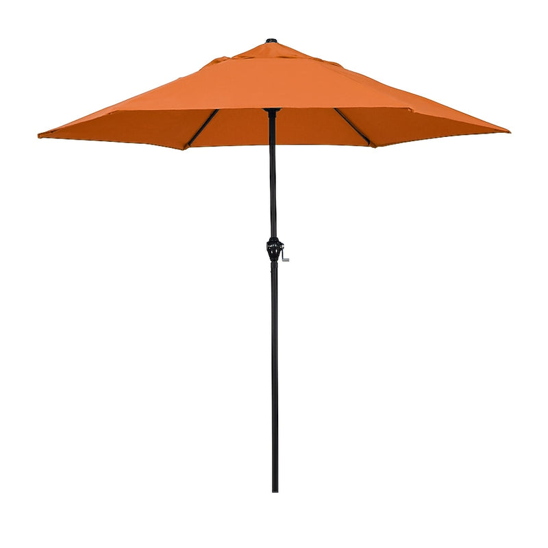 ASTELA ASTELLA 9-FT STEEL ORANGE PUSH-BUTTON TILT MARKET PATIO UMBRELLA - ORANGE - Like New