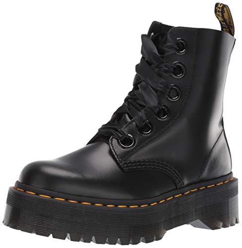Dr. Martens Women's Molly Combat Boot Black Buttero Size 5 - Like New