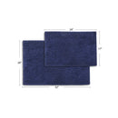 WHOLESALE DAN RIVER 2-PIECE PLUSH MICROFIBER SHAG BATH MAT SET - NAVY - Brand New