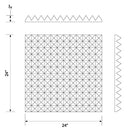 EZ Acoustics 12 Pack EZ Foam Pyramidal High-Performing Panels - Garnet - Brand New