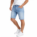 GALAXY BY HARVIC BLU ROCK DEMIN MEN’S JEAN SHORTS - SIZE: MEN 34 - LIGHT BLUE - Brand New