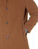 COLE HAAN MEN'S BUTTON UP WOOL PLUSH CAR COAT - SIZE: WOMEN S/P - CAMEL - Brand New