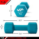 JFIT DUMBBELL PAIRS OR SETS – NEOPRENE & VINYL WEIGHTS - DUMBBELL PAIR 7LB - Like New
