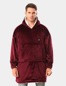 VENUSTAS UNISEX HEATED WEARABLE BLANKET HOODIE 7.4V - BURGUNDY - Like New