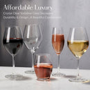 Anchor Hocking Red Wine Glasses Sondria 21 Ounce Set of 8 - Clear - Brand New