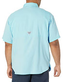 COLUMBIA MEN’S PFG TAMIAMI II SHORT SLEEVE SHIRT - MEDIUM - GULF STREAM - Brand New