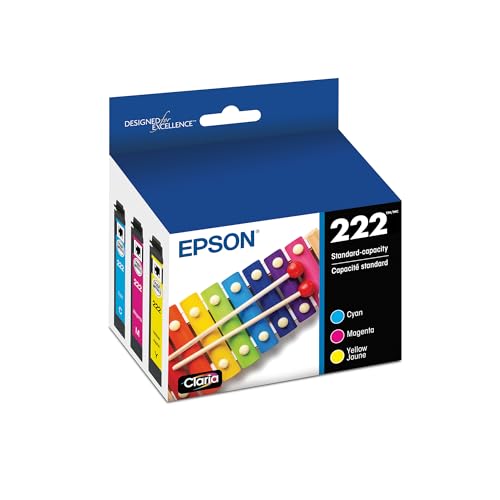 EPSON 222 CLARIA INK STANDARD CAPACITY COLOR COMBO WORKFORCE WF-2960 - BLACK - Brand New