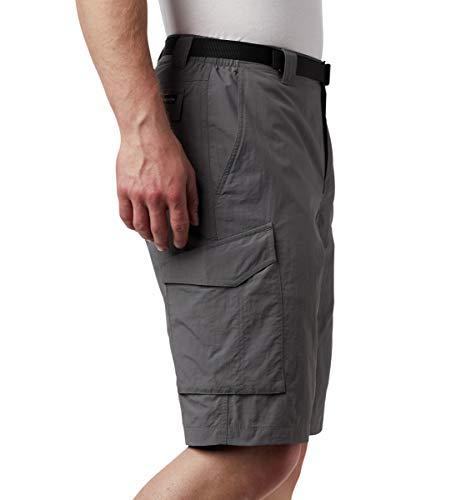 AS4084-023 COLUMBIA MEN SILVER RIDGE CARGO SHORT CITY GREY SIZE 42W X 10L BIG - Brand New