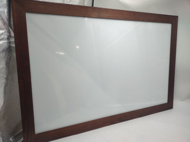 EXCELLO GLOBAL PRODUCTS WOODEN MAGNETIC DRY ERASE WHITEBOARD - TORCHED RUSTIC - Like New