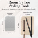 MILAYA BEAUTY LARGE HEAT RESISTANT MAT CURLING IRON HOLDER & FLAT IRON HOLDER - Like New