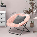 URBAN SHOP PINK MONGOLIAN FOLDING SAUCER CHAIR K656241 - PINK - Like New