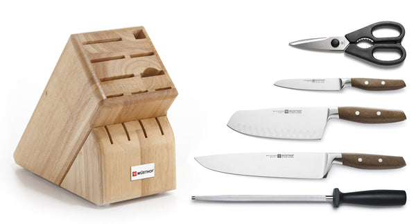 WÜSTHOF EPICURE 6-PIECE KNIFE BLOCK SET - BLACK - Like New