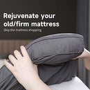 DOPEDIO MATTRESS TOPPER TWIN SIZE EXTRA THICK PILLOW,8-21IN DEEP POCKET - GRAY - Brand New