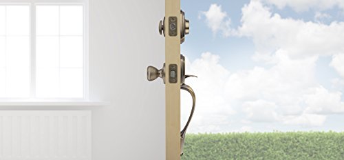 Kwikset Belleview Front Door Lock Handle Deadbolt Set 96870-098 - ANTIQUE BRASS - Like New