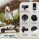 HOVER-1 NIGHT OWL ELECTRIC FOLDING SCOOTER 31 MPH 37 MILE RANGE - BLACK/RED - Brand New