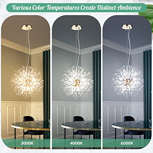 Modern Gold Crystal Chandeliers Firework, 8-Light Dandelion Chandelier - Brand New