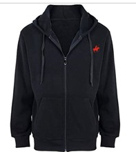 PACIFIC POLO CLUB (2-PACK) MEN'S FLEECE FULL-ZIP HOODIES - M- BLACK/GRAY - Brand New