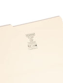 SMEAD FILE FOLDER WITH PROTECTION 1/3-CUT TAB LEGAL SIZE MANILA 100 PER BOX - Brand New