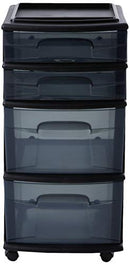 Home Products International 4 Drawer Cart Medium Black B00KS7ELPU - NEW - Brand New
