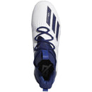 EH1308 Adidas Adizero Men's Football Cleats White/Navy Blue 10 Like New