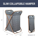 CLEVERMADE RECTANGULAR COMPUTER GAME HAMPER WITH HANDLES - GRAY - Brand New