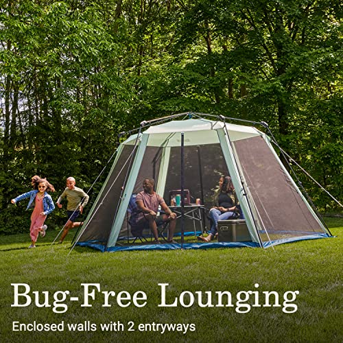 COLEMAN SKYLODGE INSTANT SETUP SCREENED CANOPY TENT, 15X13FT, 2156417 - MOSS - Like New