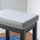 Linon Home Décor Kingston Gray Bar Stool, Black - Brand New
