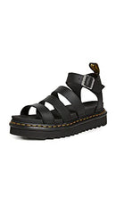 Dr. Martens Womens Blaire Fisherman Sandal - Black Hydro Leather - 8 US - Like New