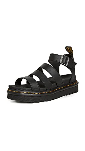 Dr. Martens Womens Blaire Fisherman Sandal - Black Hydro Leather - 8 US - Like New