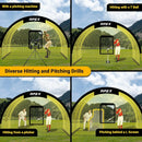 APEX SPORTS PORTABLE 22FT X 12FT X 8FT BASEBALL & SOFTBALL BATTING CAGE - YELLOW - Like New