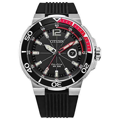 CITIZEN MEN'S ECO-DRIVE SPORT LUXURY ENDEAVOR WATCH - BLACK/RED - Like New