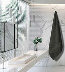 SIMPLY LOFTY 100% COTTON BATH TOWELS 27X52 (4 PACK) GREY BATH TOWEL SET GREY - Like New