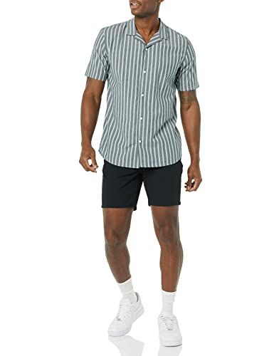 Amazon Essentials Men's Vacation Cotton Resort Shirt, Slim-Fit Short Sleeve - Brand New