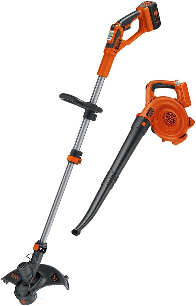 BLACK+DECKER 40V MAX Brushless String Trimmer 2Ah Battery LCC140AM - Orange - Like New