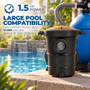 XtremepowerUS 1.5HP Above Ground Pool 2-Speed High Flow B01AB46PEE - Black - Brand New