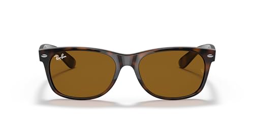 RAY BAN RAY-BAN NEW WAYFARER SQUARE SUNGLASSES LIGHT HAVANA/B-15 BROWN SIZE 58 - Like New